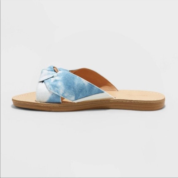 Universal Thread Melody Knotted Slide Sandals Blue 10 - Picture 6 of 6